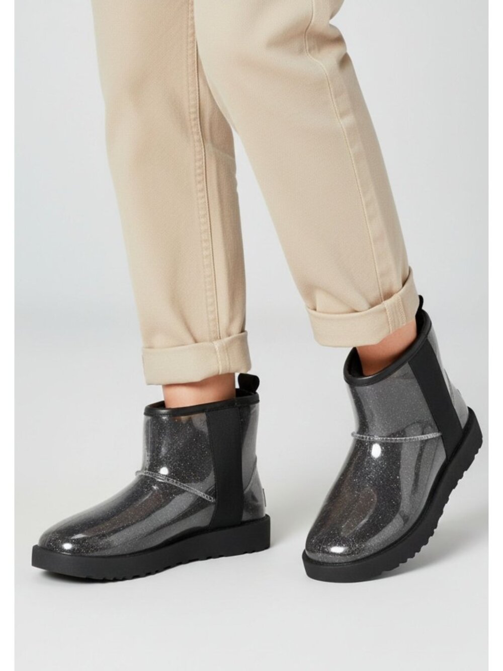 Clear Waterproof Ankle Rain Boots With Non-Slip Soles